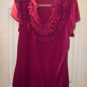 Elegant Ruffled Pink Top